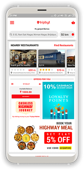 Tripbyt-Food & Drink Screen 1