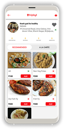 Tripbyt-Food & Drink Screen 2
